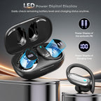 Wireless Earbuds Bluetooth 5.4 Headphones, 54H Playtime Stereo Earphones with Noise Cancelling Mic, IPX7 Waterproof, Fast Charging and Comfort Fit Ear Buds for Fitness/Sports/Workouts/Travel Black