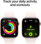 Apple Watch Series 11 [GPS 42mm] Smartwatch with Rose Gold Aluminum Case with Light Blush Sport Band - S/M. Sleep Score, Fitness Tracker, Health Monitoring, Always-On Display, Water Resistant