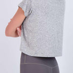 Real Essentials 5 Pack: Women's Dry-Fit Crop Top Short Sleeve Shirts Workout Gym Cropped Athletic Tee (Available in Plus)