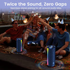 Portable Bluetooth Speaker, 2026 Bluetooth Wireless Speaker 5.4 with RGB Lights, 30H Playtime with Deep Bass, IP7 Waterproof, TWS Pairing, Portable Speaker for Travel/Party/Home/Gifts, Blue