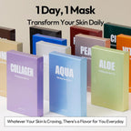 LAPCOS Collagen Sheet Mask - Firming & Age-Defying Face Masks with Collagen Peptides - Minimizes Fine Lines & Restores Skin Elasticity - Highly Breathable PT Cell Sheet - Korean Skin Care (Pack of 5)