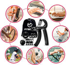 FitBeast Grip Strengthener Forearm Strengthener Hand Grips Strengthener Kit - 5 Pack Adjustable Resistance