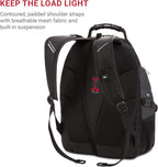SWISSGEAR 1900 ScanSmart TSA Laptop Backpack Fits 17 Inch Laptop with RFID Protection and Tablet Pocket, Grey/Black, 19-Inch