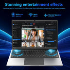 Laptop 16-inch 8GB DDR 256GB SSD portable laptop computer, expandable to 1TB, AMD A9-9400 Radeon R5 CPU up to 3.2 GHz, 9000mAh battery, Numeric Keypad, USB 3.0, dual-band WiFi, webcam, slim laptops