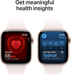 Apple Watch Series 11 [GPS 42mm] Smartwatch with Rose Gold Aluminum Case with Light Blush Sport Band - S/M. Sleep Score, Fitness Tracker, Health Monitoring, Always-On Display, Water Resistant