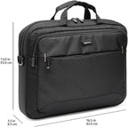 Amazon Basics 15.6 in Laptop Bag with Shoulder Strap and Handle, Large Capacity, Spacious Compartments, Black