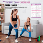 Ankle Resistance Bands with Cuffs, Ankle Bands for Working Out, Kickbacks Hip, Leg Glute Exercise Equipment with Training Poster, Resistance Workout Equipment for Women