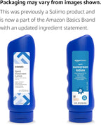 Amazon Basics Sport Sunscreen Lotion SPF 50, Water Resistant (80min), Formulated without Octinoxate & Oxybenzone, Broad Spectrum UVA/UVB Protection, 8 Fluid Ounce