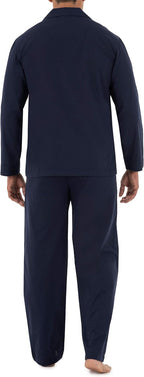 Fruit of the Loom Men's Long Sleeve Broadcloth Pajama Set