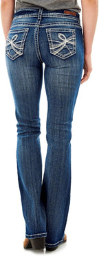 WallFlower Luscious Curvy Bootcut Jeans for Women, Mid-Rise Insta Stretch Denim, Size-Inclusive Juniors Jeans, Sizes 0 to 24