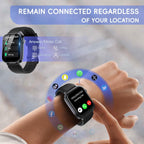 Smart Watch for Men Women Answer/Make Call, 1.85" HD Fitness Tracker with 24/7 Heart Rate & Sleep Monitor, 110+ Sports Modes, IP68 Waterproof Smartwatch, Long Battery Life for Android iOS, Black