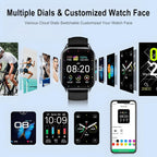 1.91" Smart Watch for Men,smart Watches for Women,Fitness Tracker with Message Call Function,120+ Sport Modes, IP68 Waterproof,24 Hours Heart Rate/Sleep Monitor,for Android/iOS (Black)