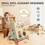 Baby Push Walker with Wheels for 6-12 Months Boys Girls, Walking Toys for 1 Year Old Learning to Walk