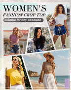 JINKESI Women's Summer Causal Short Sleeve Blouse Round Neck Crop Tops Twist Front Tee T-Shirt