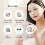 WELLDERMA Sapphire Collagen Impact Hydrogel Fitting Mask, 25g x 4 Sheets – Hydrating & Firming Micro-Hole Sheet Mask with Collagen Water 850,294ppm, Niacinamide & Peptides