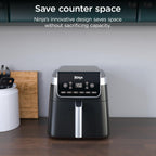 Ninja XL Air Fryer with MaxCrisp | 6.5 QT Capacity | 6-in-1 Max Crisp, Air Fry, Roast, Bake, Reheat & Dehydrate | 450°F Temp | 1750 Watts | Nonstick Basket, Crisper Plate & Recipe Guide | Grey | AF181