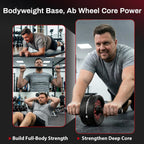 VINSGUIR Ab Roller Wheel, Abs & Core Workout Equipment for Home Gym with Knee Pad Accessories, Abdominal Wheel for Full-body Strength Training