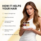Karseell Collagen Hair Treatment Deep Repair Conditioning Argan Oil Collagen Hair Mask Essence for Dry Damaged Hair All Hair Types 16.90 oz 500ml
