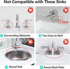 24 Inch Longer Faucet Mat for Kitchen Sink, 5° Slope Fast Self-draining, Kitchen Sink Splash Guard Silicone Sink Faucet Mat Splash Guard Kitchen Sink Area Tidy Splash Faucet Guard Draining Mat