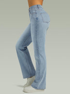 FUNUCA Straight Leg Jeans for Women,High Waisted Wide Leg Loose Microelastic Boyfriend Denim Pants