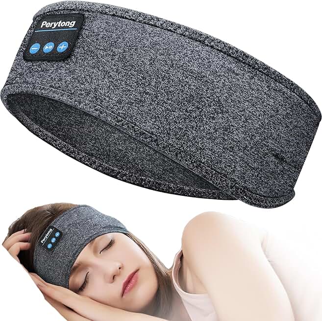 Perytong Sleep Headphones Wireless, Bluetooth Sports Headband Headphones with Ultra-Thin HD Stereo Speakers Perfect for