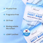 Ebanel 10 Pack Collagen Face Mask with Hyaluronic Acid, Vitamin C, Peptide, Aloe, Instant Brightening Hydrating Face Masks Skincare Korean Sheet Mask, Skin Firming, Lifting Anti Aging Facial Masks