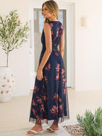 ANRABESS Womens Summer Floral Maxi Dress, A Line Tulle,Elegant for Wedding Guest & Beach Vacation,Flowy Casual Boho Outfits