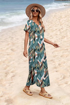 WIHOLL Women's Summer Short Sleeve Dresses Maxi Dress Vacation Beach Sundresses 2026 with Pockets