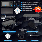 HP Stream 14" HD BrightView Laptop, Intel Celeron N150, 16GB RAM, 288GB Storage (128GB UFS + 160GB Docking Station Set), Intel UHD Graphics, 720p Webcam, Wi-Fi, 1 Year Office 365, Win 11 S, Silver