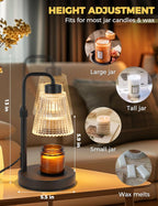 GODONLIF Candle Warmer Lamp with Timer Dimmable, Birthday Gifts for Women Mom, House Warming Gifts New Home Decor, Wax Melt Warmer for Jar Candles with 2 Bulbs