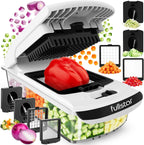 Fullstar The Original Pro Chopper - Vegetable Chopper and Spiralizer, Food Chopper with Container, Fruit Slicer, Kitchen Gadgets & Gifts, Home Essentials (4 in 1, White)