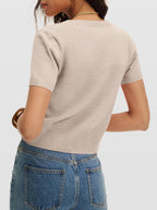 ANRABESS Womens Short Sleeve Sweaters Cropped V Neck Business Casual Lightweight Sweater Tops Summer Spring Clothes 2026