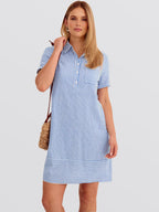 ANRABESS Womens Summer Shirt Dresses Casual Short Sleeve Button Tshirt Shift Short Polo Dress 2026 Beach Vacation Clothes