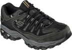 Skechers Men's Afterburn M. Fit Fashion Sneakers - Leather Upper, Memory Foam Insole, Rubber Outsole