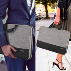 Ytonet Laptop Case, 15.6 inch TSA Laptop Sleeve Computer Bag Water Resistant Computer Case Carrying Cover Compatible for Lenovo, HP, Dell, Asus Notebook, Gifts for Men Women, Grey