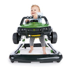 Bright Starts John Deere 4-in-1 Gator Green Baby Activity Center & Push Walker with Removable Interactive Steering Wheel Toy, 6 Months and up