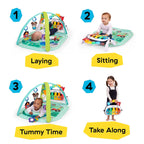 Bright Starts Disney Baby Mickey Mouse Original Bestie 2-in-1 Baby Activity Walker - Easy Fold Frame and Removable -Toy Station, 6 Months and up