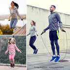 Jump Rope, Tangle-Free Rapid Speed Jumping Rope Cable with Ball Bearings for Women, Men & Kids, Adjustable Steel Jump Rope with Foam Handles for Home Gym Exercise Fitness Workout Equipment & Slim Body