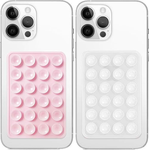 2 Pack Silicone Suction Phone Case Mount, Non Slip Sticky Grip, Silicon Adhesive Suction Cup Mount,