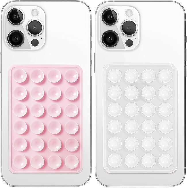 2 Pack Silicone Suction Phone Case Mount, Non Slip Sticky Grip, Silicon Adhesive Suction Cup Mount,