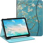 Fintie Case for iPad (A16) 11th Generation 11 Inch (2025), iPad 10th Generation 10.9 Inch (2022), Multi-Angle Viewing Protective Stand Cover with Pencil Holder & Pocket, Blossom