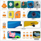 Aerogogo GIGA Pump Air Pump for Inflatables, Only 1oz Ultra-Mini Portable Air Mattress Pump for Ultralight Camping Gear, Pool Floats Air Bed Air Mattress