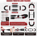 Twister Arm Trainer, 30-120 lbs Adjustable Twister Arm Chest Exerciser with 4 Spring & Poster for Men & Women, Detachable Power Twister Home Fitness Equipment for Enhancing Upper Body Muscle