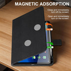 Genuine Leather Case for iPad 12th/11th/10th Gen (11"/10.9") 2025-2022 with Pencil Holder and Adjustable Stand, Magnetic Closure, Auto Wake/Sleep Cover, Black