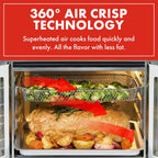 Emeril Lagasse Extra Large French Door Air Fryer Toaster Oven Combo, 24 Cooking Functions and Digital Controls, 7 Accessories Included, Stainless Steel Finish, 26QT Capacity