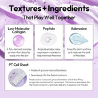 LAPCOS Collagen Sheet Mask - Firming & Age-Defying Face Masks with Collagen Peptides - Minimizes Fine Lines & Restores Skin Elasticity - Highly Breathable PT Cell Sheet - Korean Skin Care (Pack of 5)