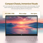 HP Flagship 14" HD Student&Business Laptop with AI Copilot, 13th Gen Intel 4-Core, 4GB RAM, 1.12TB Storage (128GB UFS + 1TB Docking Station), 1 Year Office 365, Wi-Fi 6, Win 11 S, Tranquil Pink