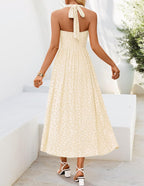ZESICA Women's Summer Sleeveless Floral Maxi Dresses 2026 Halter Neck Flowy A Line Formal Cocktail Wedding Guest Long Dress