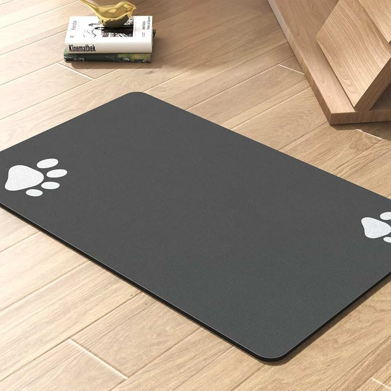 Pet Feeding Mat-Absorbent Dog Mat for Food and Water Bowl-No Stains Quick Dry Dispenser Mat-Dog Accessories Pet Supplies