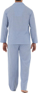 Fruit of the Loom Men's Long Sleeve Broadcloth Pajama Set